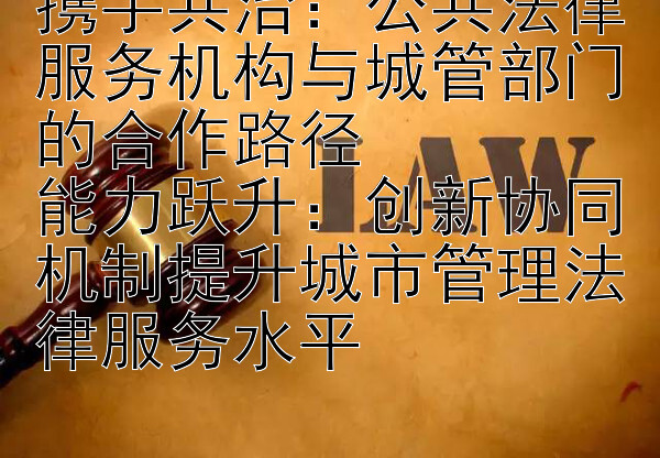 携手共治：公共法律服务机构与城管部门的合作路径  能力跃升：创新协同机制提升城市管理法律服务水平